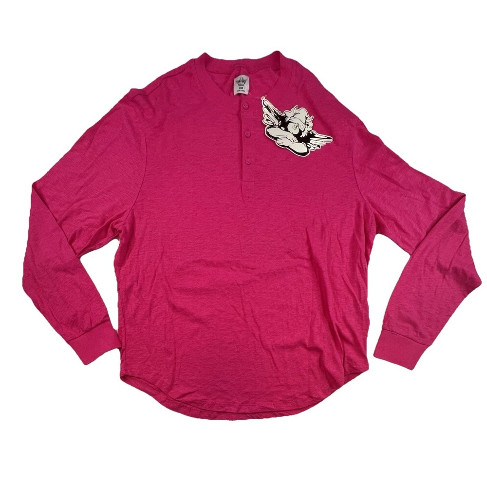 Boys Lie Object Of Desire V2 Boyfriend Henley Pink One Size NWT
